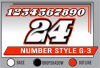 PRINTED NUMBER SET G-3